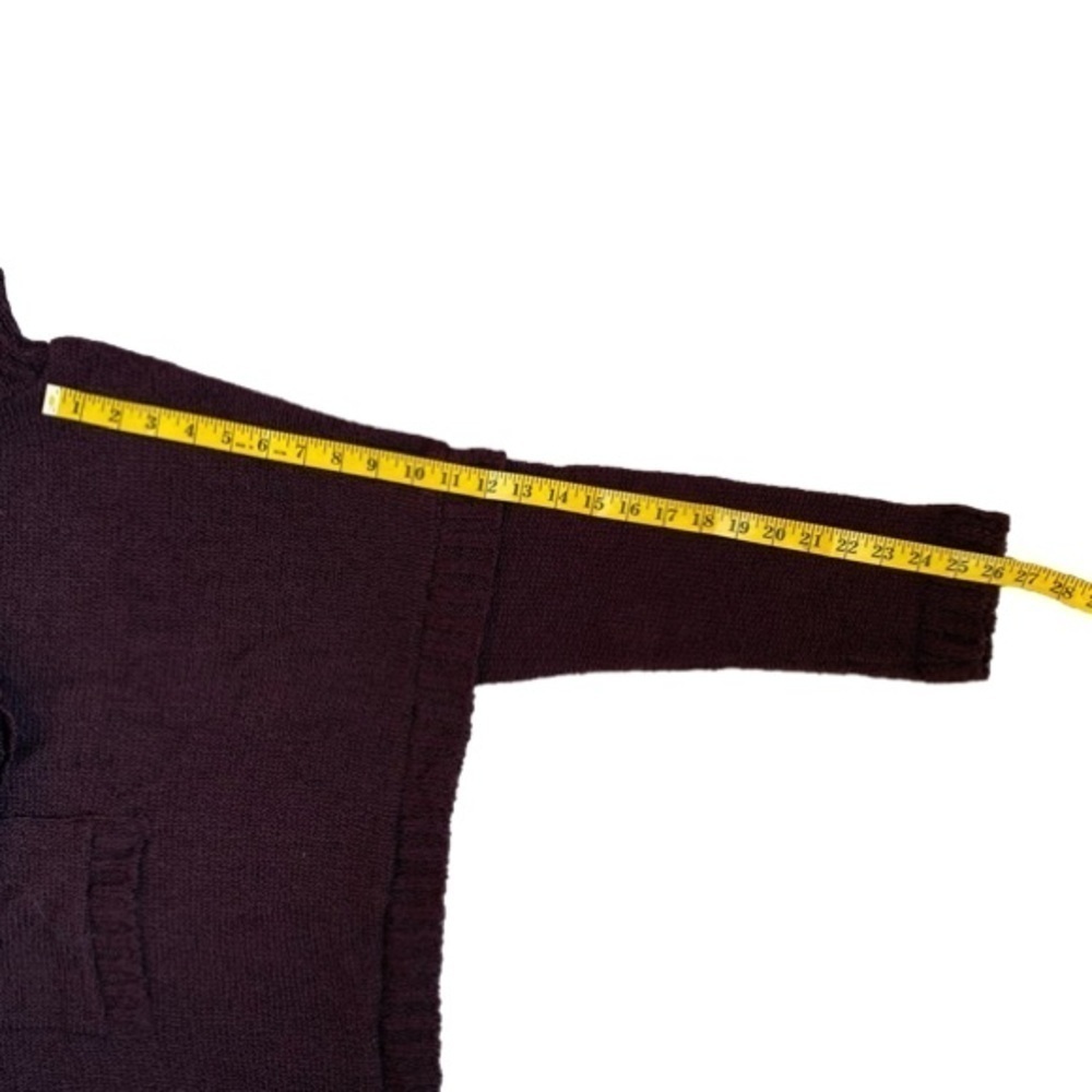 COP COPINE Paris Vintage Mock Turtleneck Knit Sweater Women's Deep Plum One-Size - Picture 11 of 16